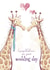Cute giraffe themed wedding card - on your wedding day created by Deborah Partington