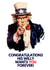 Congratulations his willy wants you forever - Uncle Sam Card created by Flamingo Lingo by Jenny