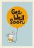 poorly bunny Get Well Card 3296 created by Cathy Haworth