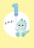 Cute 1st Birthday Card - Dinosaur - Balloon created by Rulu