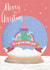 castle rainbow Christmas Card 13753 created by Lukanna Designs