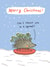 Funny hedgehog Christmas card - happy Christmas can I interest you in a sprout? created by Sarah Ray