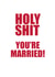rude - red wedding day 'You're married!' created by Charlotte Dreyer