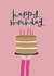 Cute birthday cake card for a family or friend created by The Lyon's Den Graphics