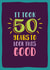 Funny 50th age milestone birthday card for him or her created by The Typecast Gallery
