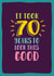 Funny 70th age milestone birthday card for him or her created by The Typecast Gallery