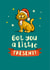 Funny present cute ginger cat Christmas card created by The Typecast Gallery