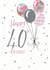 Classic 40th Birthday Card - For Her - Balloons created by Clare Joys
