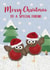 Crochet Robins Christmas card created by Lucy Ledger
