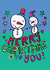 merry snowmen Christmas Card 14936 created by Alice Palace