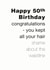 Funny 50th Birthday Card For Men Who Still Have All Their Hair created by Coulson Macleod