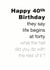 40th 40 Birthday Card 3980 created by Coulson Macleod