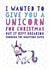 unicorn funny Christmas Card 10744 created by Amanda