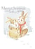 bunny rabbits Christmas Card 24504 created by Deborah Partington