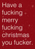 fuck fucker Christmas Card 23001 created by Vektorama