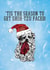 shihtzu shit faced Christmas Card 37451 created by Hatched Art