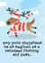 Reindeer Farting Christmas Card 6002 created by Mrs Best Paper Co.