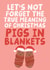 True Meaning Of Christmas Pigs In Blankets - Funny Christmas Card created by Studio Doodles