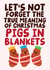 True Meaning Of Christmas Pigs In Blankets - Funny Christmas Card created by Studio Doodles