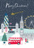London Christmas Card for Friend or Relative - London Landmarks - Snowy Scene created by Jessica Hogarth