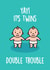 Congratulations Twins New Baby Card 8624 created by Thirty Mussels