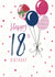 Classic 18th Birthday Card - For Her - Balloons created by Clare Joys