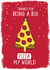 pizza xmas Christmas Card 12198 created by High Five Prints Co