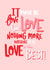 must be love love is the best Valentines Day Card 10781 created by Print is the New Black