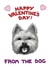 Cartoon westie Valentines Day Card 1937 created by Off The Leash Cartoons by Rupert Fawcett