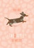 dog dachshund Valentines Day Card 16107 created by Fly high art