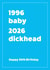 Cheeky 30th Birthday Card - 1996 Baby - 2026 Dickhead - 30 - Thirty created by Cookie Design