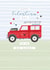 Contemporary Valentines Card for the classic car/Land Rover lover. created by Laura Darrington Design Ltd.