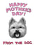 westie terrier Mothers Day Card 1946 created by Off The Leash Cartoons by Rupert Fawcett