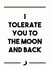 to the moon and back tolerate Valentines Day Card 13834 created by Dark Heart Cards