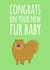 cute animal New Baby Card 16399 created by Quirky Little Planet