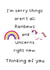 Rainbows Unicorns Thinking of you Card 15848 created by Helen Bicknell