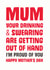 drinking swearing Mothers Day Card 31449 created by Mostly Beautiful