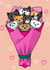 bokay cat Valentines Day Card 7855 created by Doodlecats