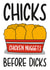Chicks Before Dicks Chicken Nuggets Galentines Card created by TeePee Creations