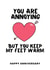 annoying feet Anniversary Card 16425 created by Michelle F.
