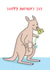 Cute Mother’s Day card featuring kangaroo with flowers created by Sarah Ray