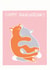 cat cuddling Anniversary Card 16620 created by That Fat Cat Illustration