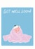 cat blanket Get Well Card 16621 created by That Fat Cat Illustration