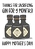 gin alcohol Mothers Day Card 11356 created by TeePee Creations
