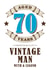 Premium quality vintage man 70th birthday card created by Waffle & Faff