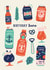 beers alcohol Birthday Card 11134 created by Sadler Jones