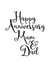 Cute Typography Anniversary Card - Happy Anniversary Mum & Dad created by Duckduckle Design