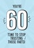 Funny Birthday Card - 60th - Farts - You're 60 Time To Stop Trusting Those Farts created by TeHe Gifts