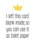 toilet paper Card 40445 created by Fly high art