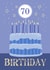 70th Birthday Modern Blue Cake Card created by Dale Simpson